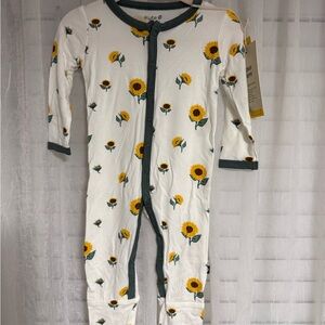 Kyte BABY sunflower snap romper 6-12m